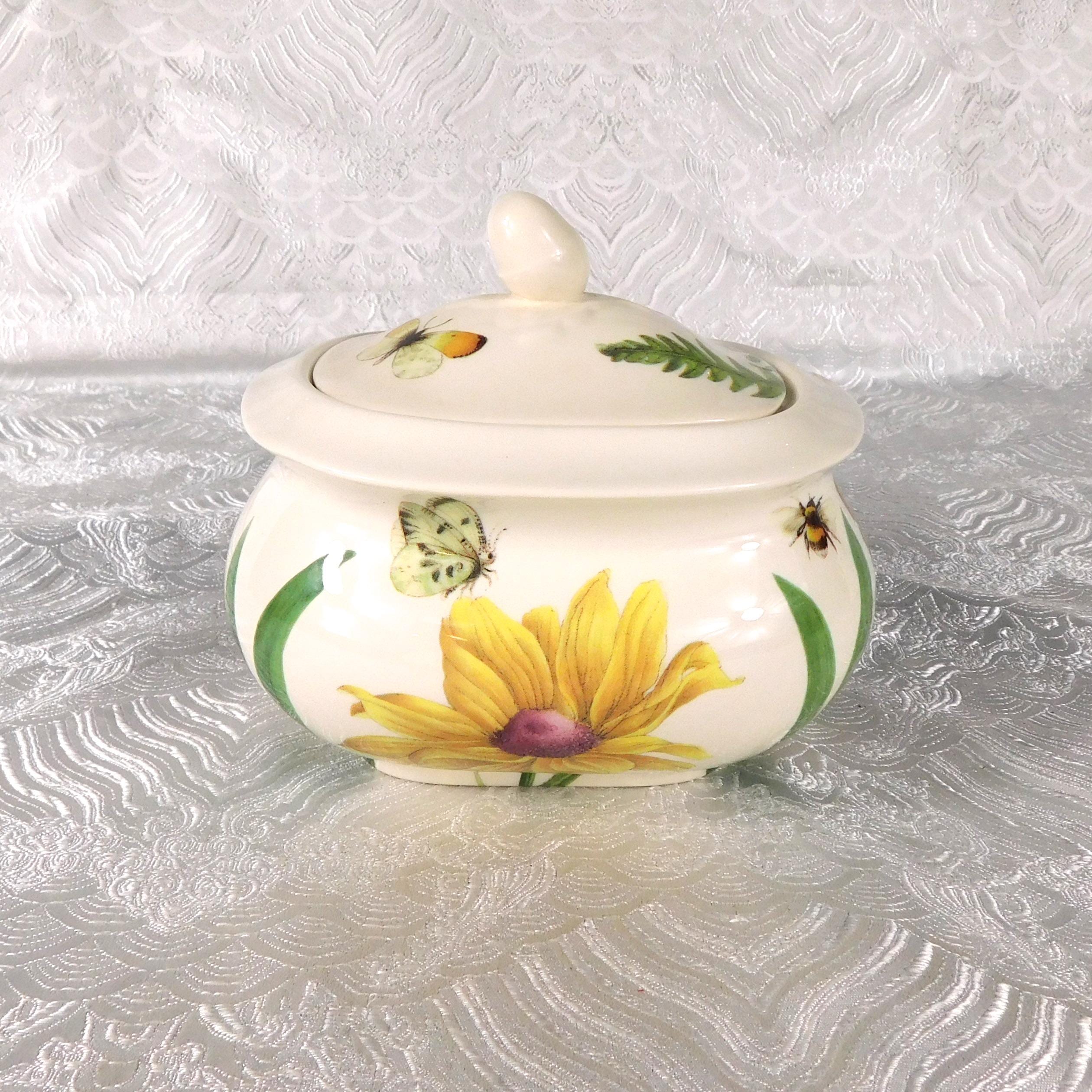 Spode Covered Sugar Bowl in Floral Haven # 27613