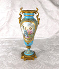 Hand Painted Porcelain and Metal Vase marked L Henry # 27651