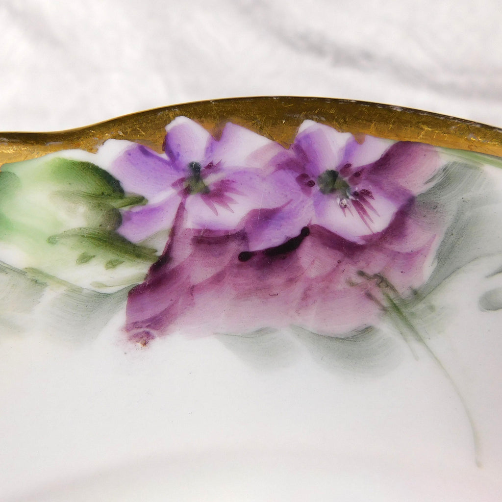 Pair of Two Hand Painted and Signed Hutschenreuther Dinner Plates # 27607