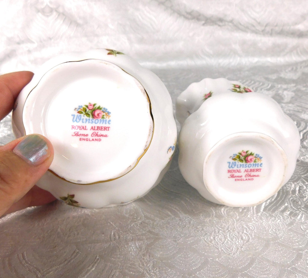 Royal Albert Open Sugar Bowl and Creamer in Winsome # 27612
