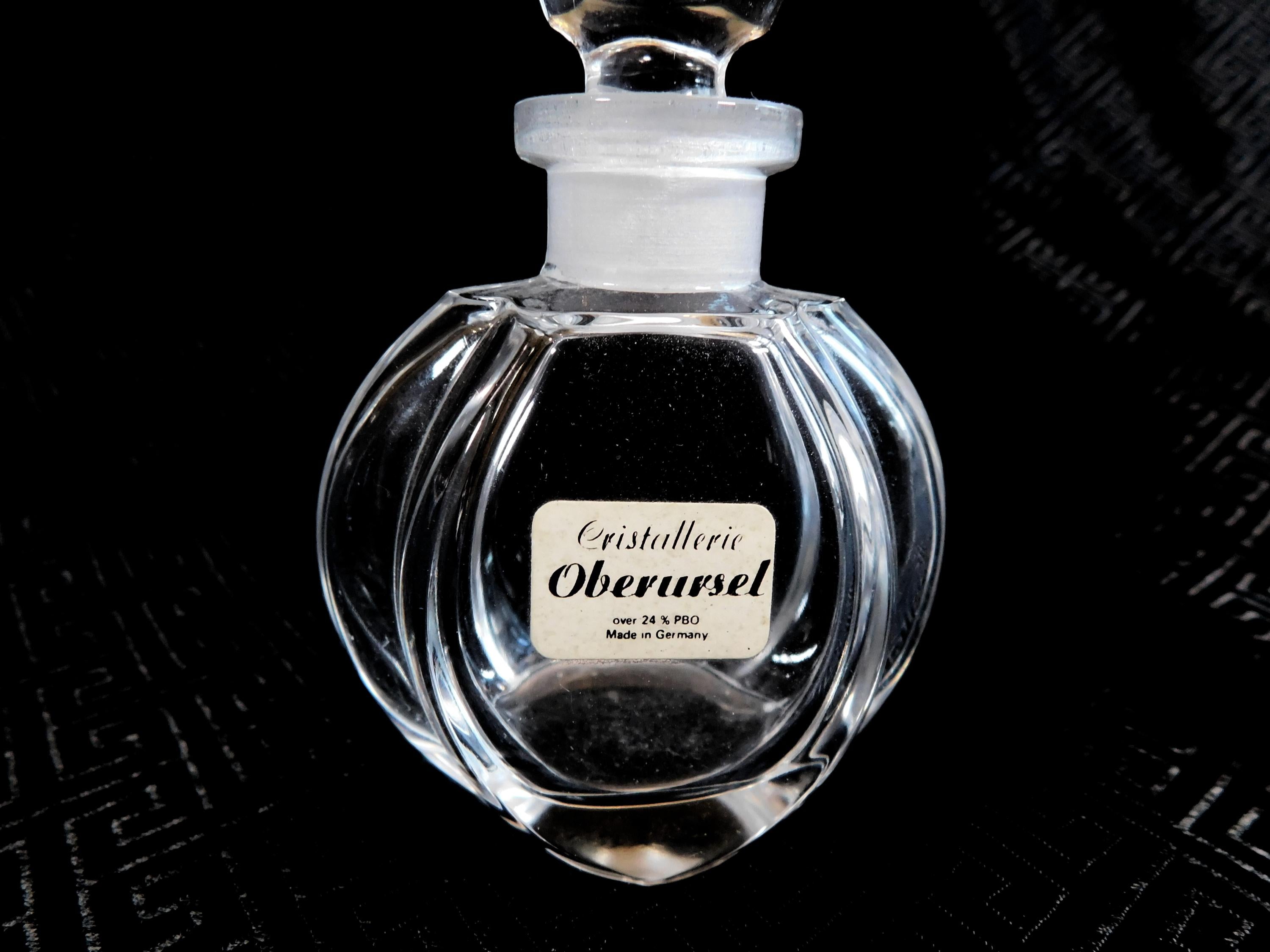 Cut Crystal Perfume Bottle with Matching Stopper # 21157