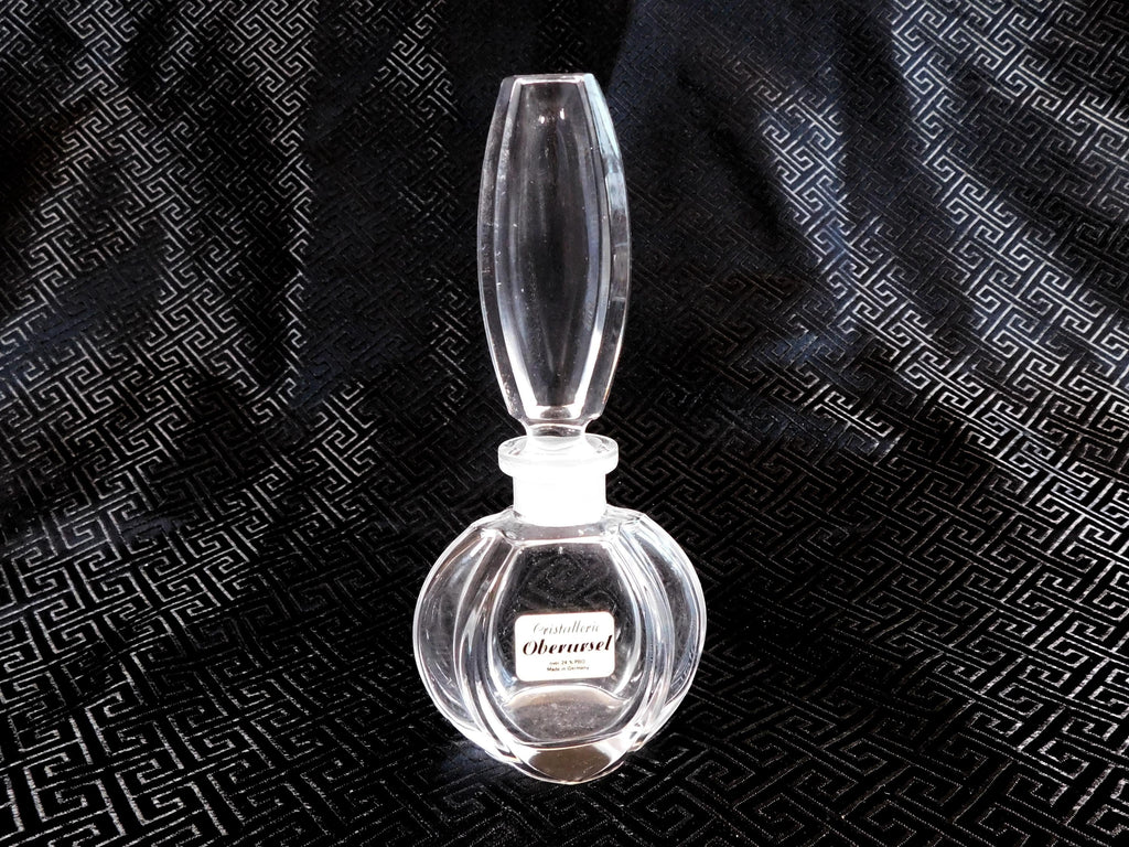 Cut Crystal Perfume Bottle with Matching Stopper # 21157