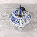 KPM Large Heart Shaped Reticulated Box with Matching Lid # 27558