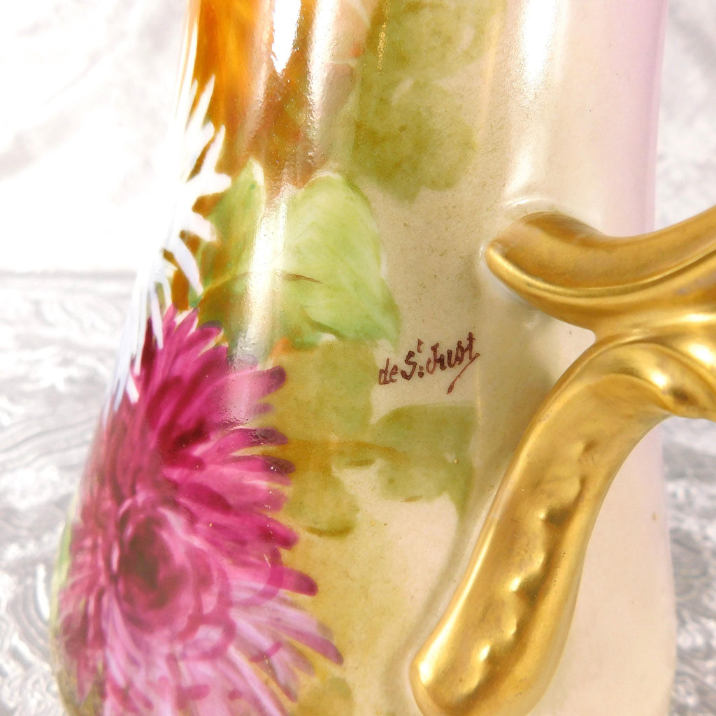 Jean Pouyat Limoges Hand Painted and Signed Chocolate Pot # 27594