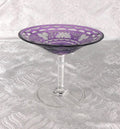 Purple Cut to Clear Footed Plate, Bowl or Bar Glass # 27652