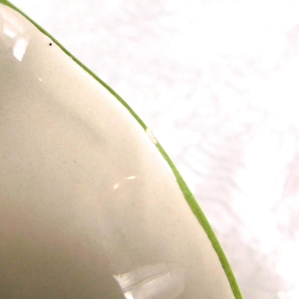 Small White and Green  Floral Vase from italy # 27657