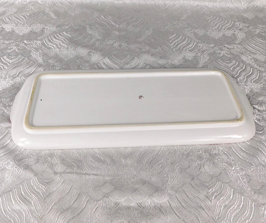 Pink Floral Ceramic Sandwich Tray # 27633