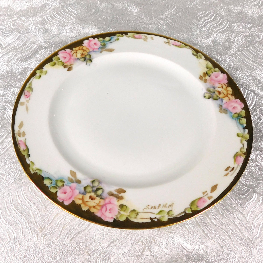 Hutschenreuther Signed and Hand Painted Set of Two Dinner Plates # 27608
