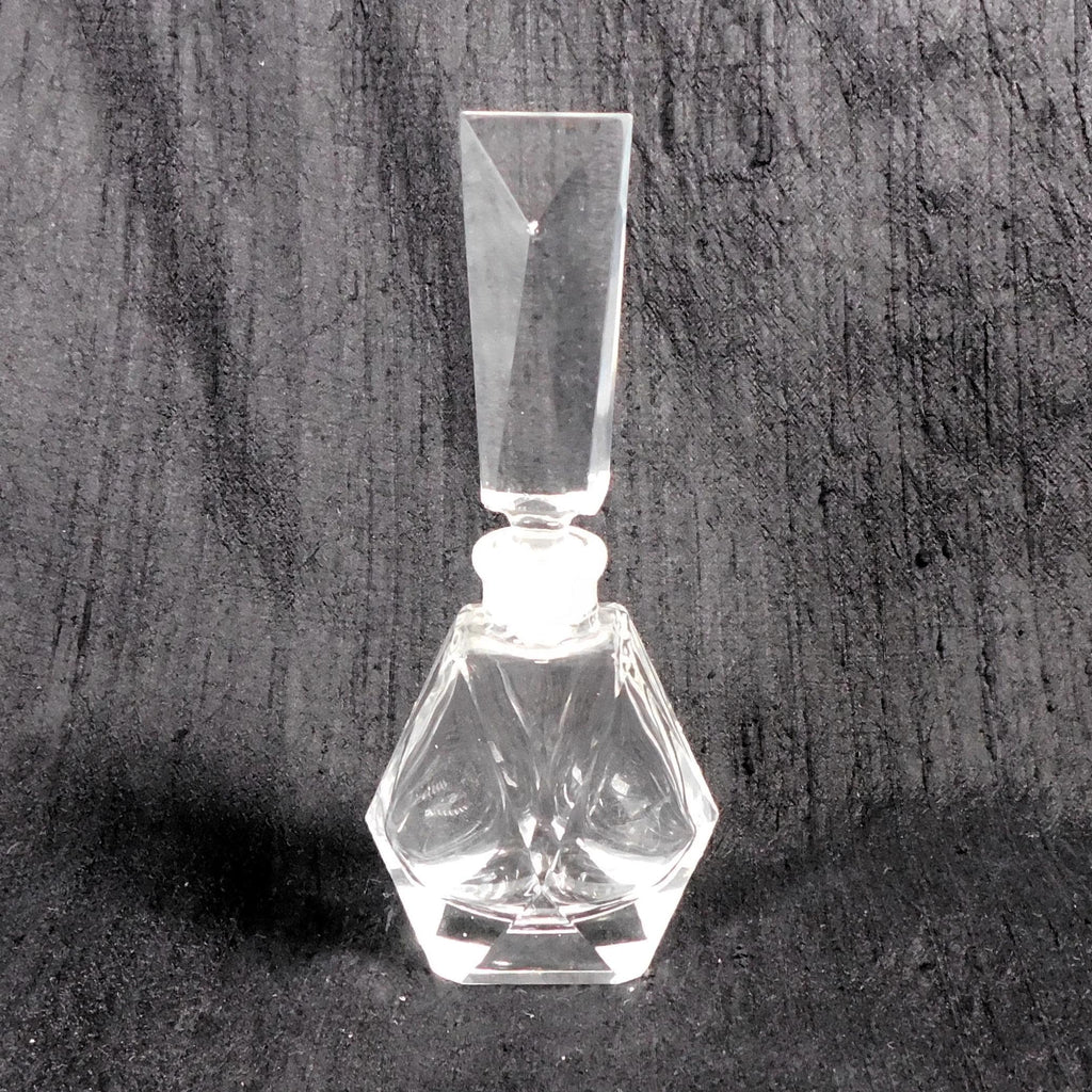 Cut Glass Perfume Bottle with Damaged Stopper # 26372