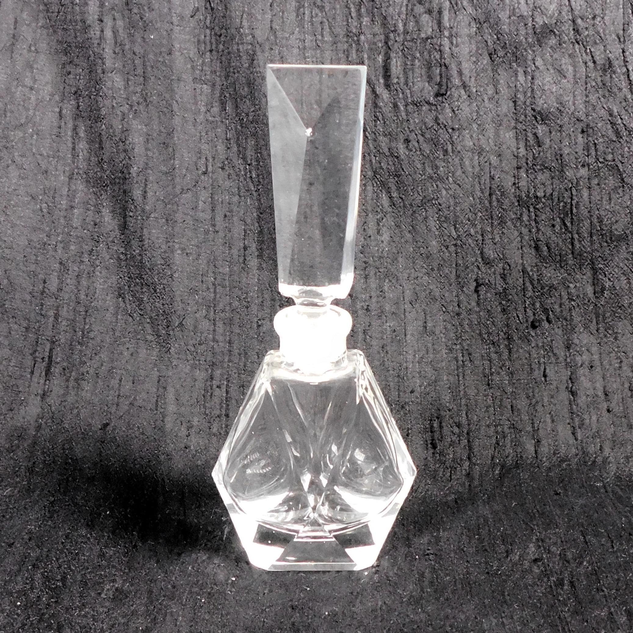 Cut Glass Perfume Bottle with Damaged Stopper # 26372