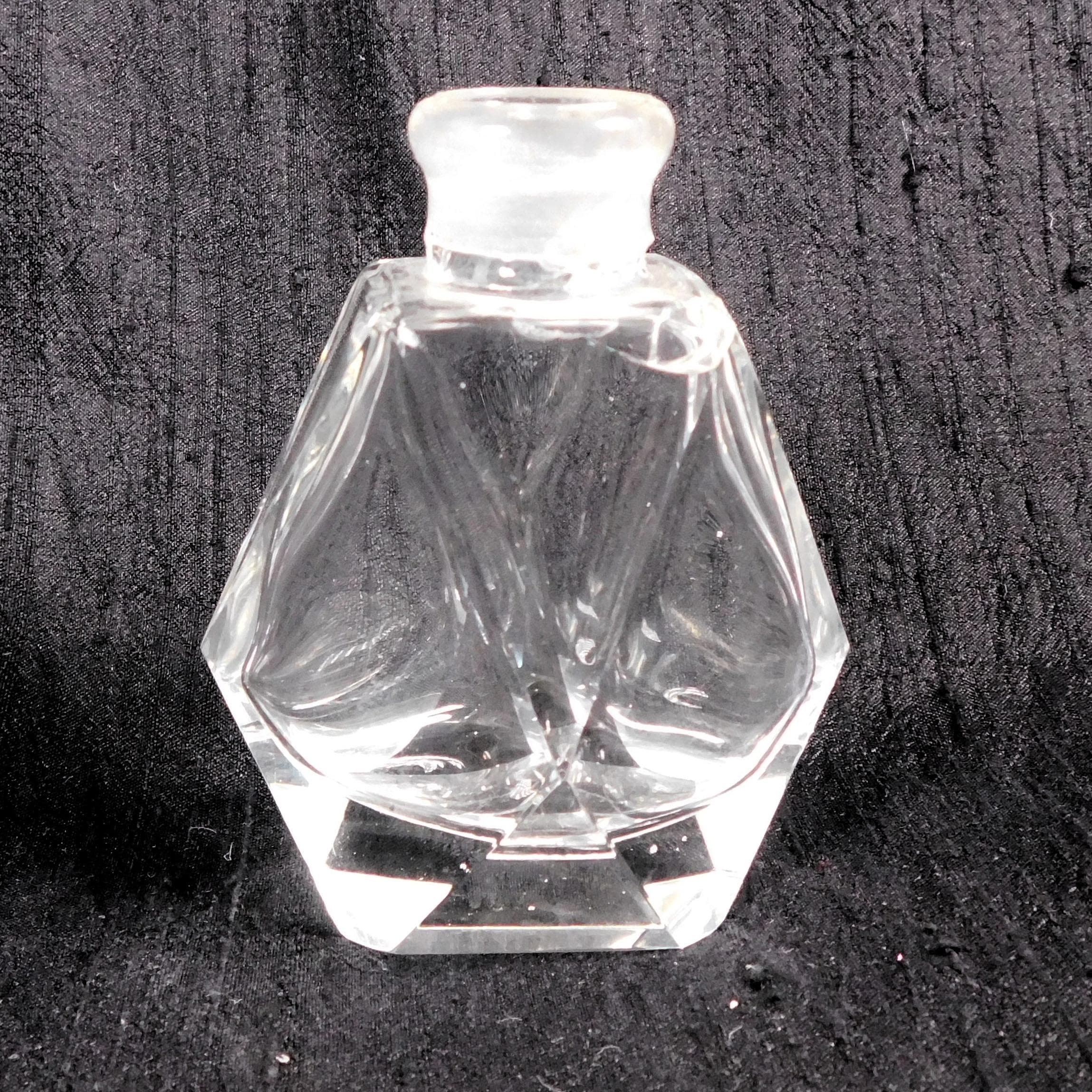 Cut Glass Perfume Bottle with Damaged Stopper # 26372