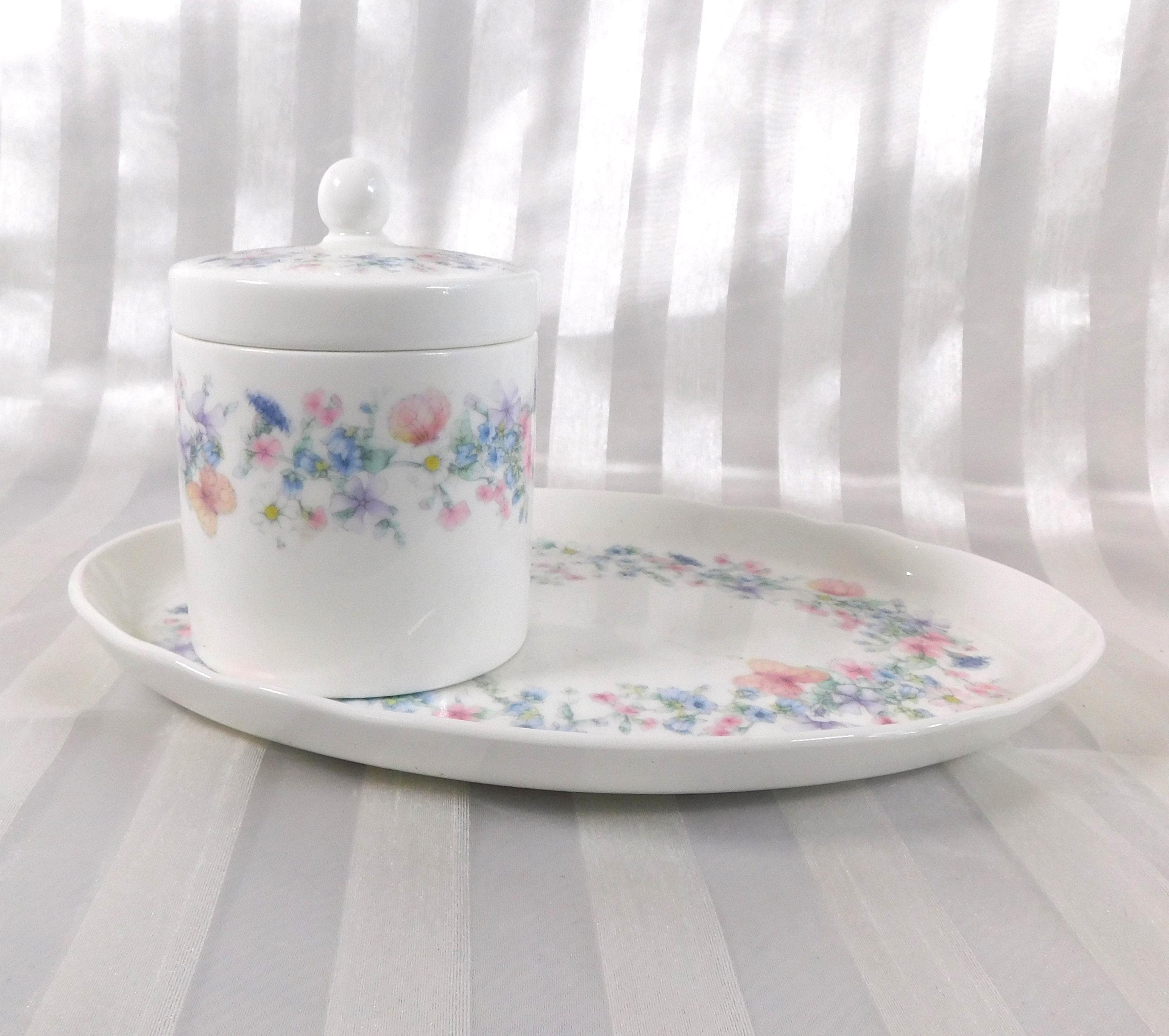 Wedgwood Angela Vanity Tray and Covered Ring/Trinket Dish  # 24718
