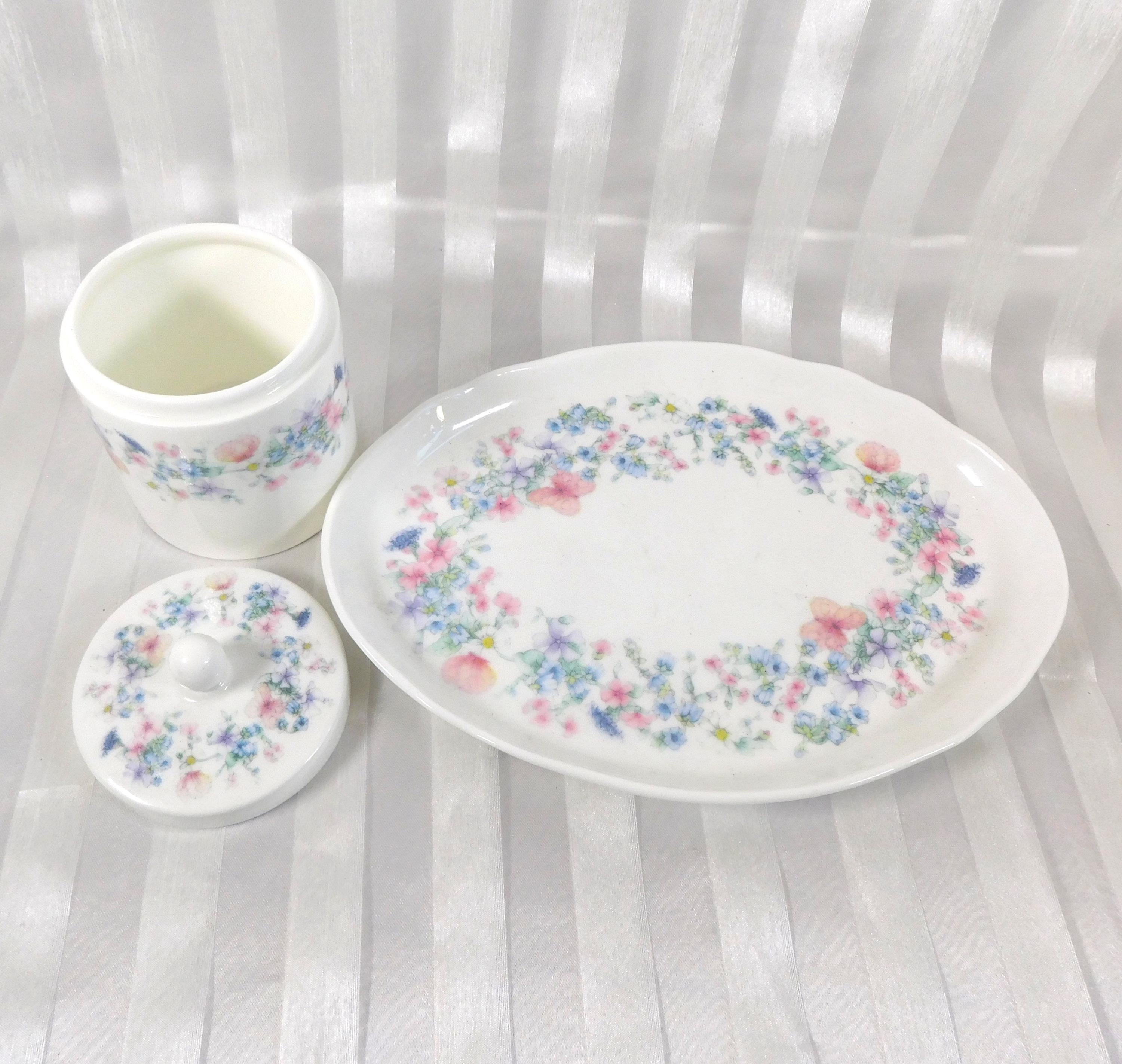 Wedgwood Angela Vanity Tray and Covered Ring/Trinket Dish  # 24718