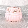 Ardalt Pale Pink Trinket or Ring Dish with Flower Top # 27577