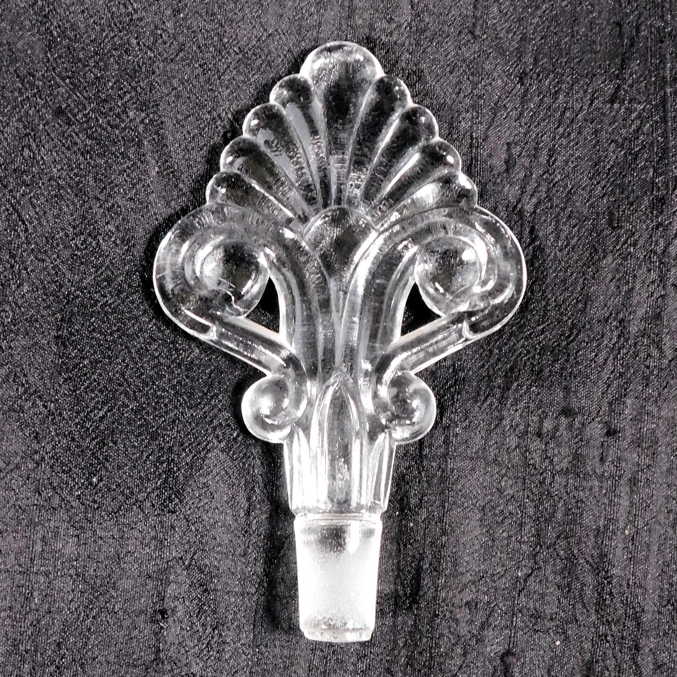 Clear Glass Perfume Bottle with Stoppper # 26382