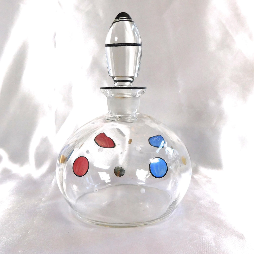 Clear Glass Bottle with Color Dots # 23450