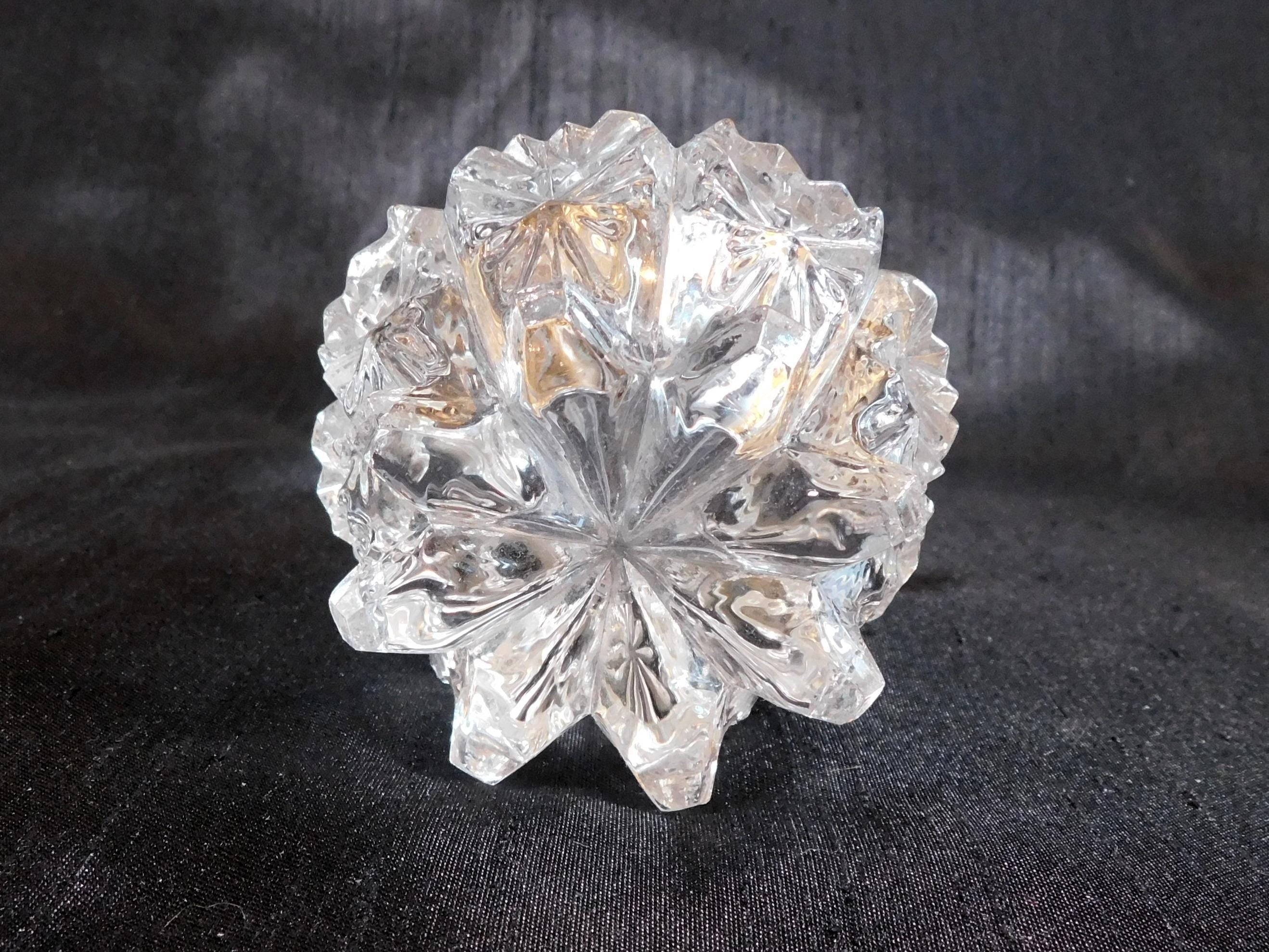 Pressed Glass Perfume Bottle with Open Stopper # 23263