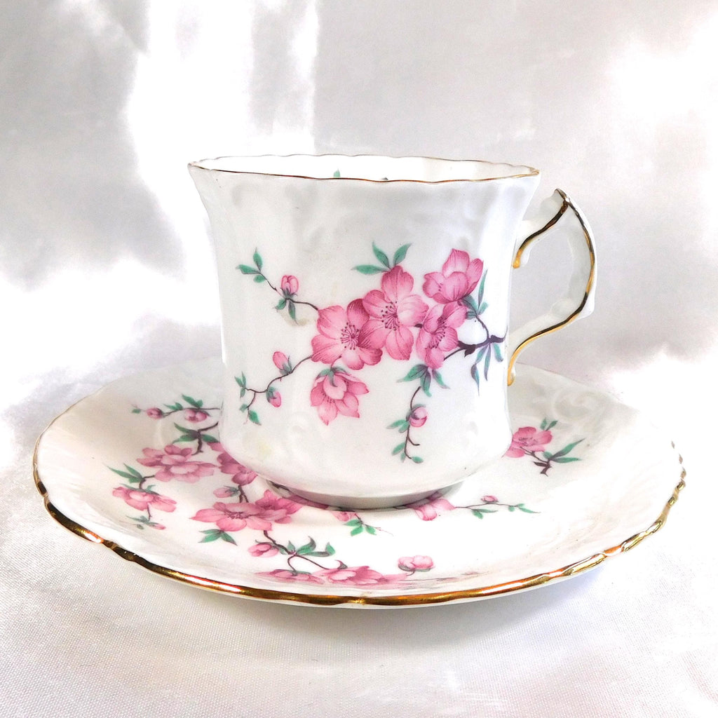 Hammersley Pink Floral Teacup # 23613
