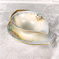 Unmarked White Floral Gravy Boat with Underplate # 27664