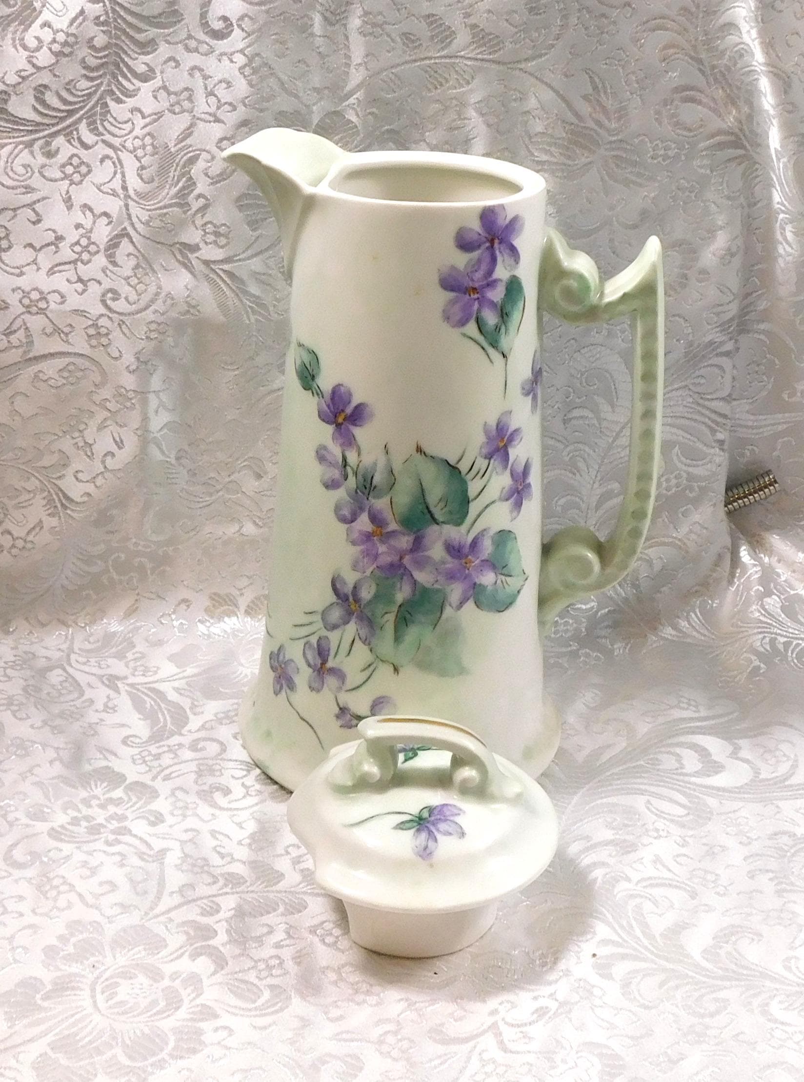 Signed Tressemanes & Vogt Limoges Chocolate Pot #  27232