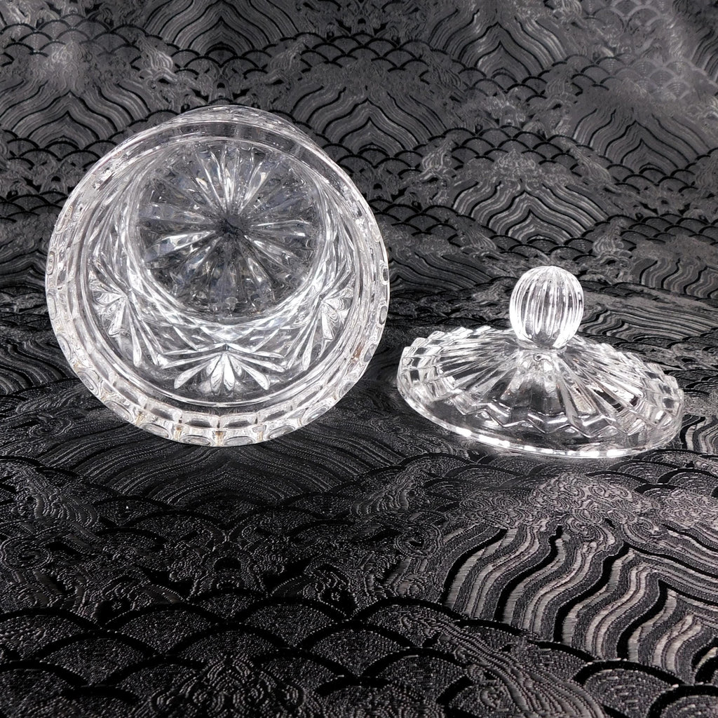 Small Cut Glass Jelly Jaror Biscuit Barrel with Lid # 27623