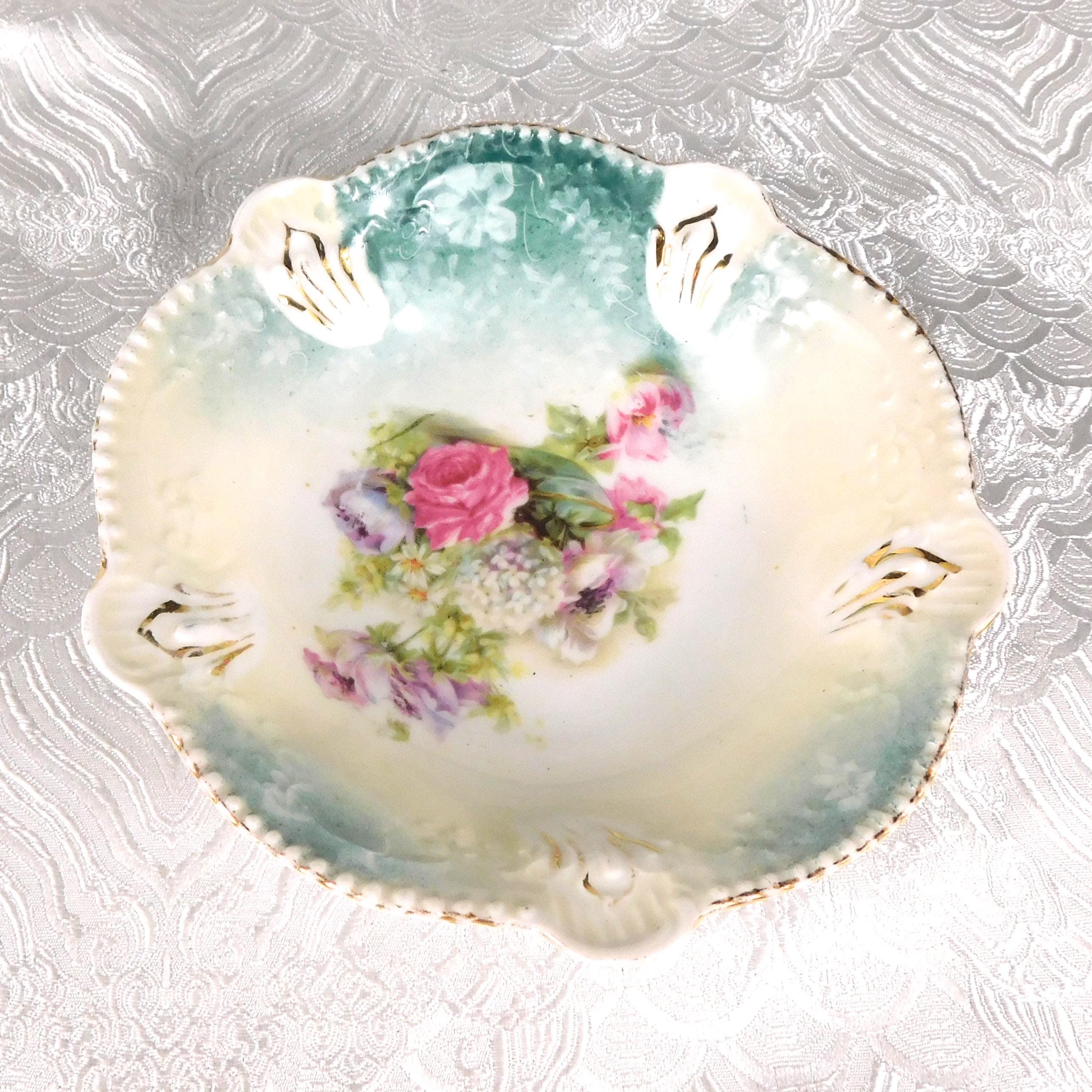 Pair of Two Reinhold Schlegelmilch RS Prussia Fruit Bowls # 27573