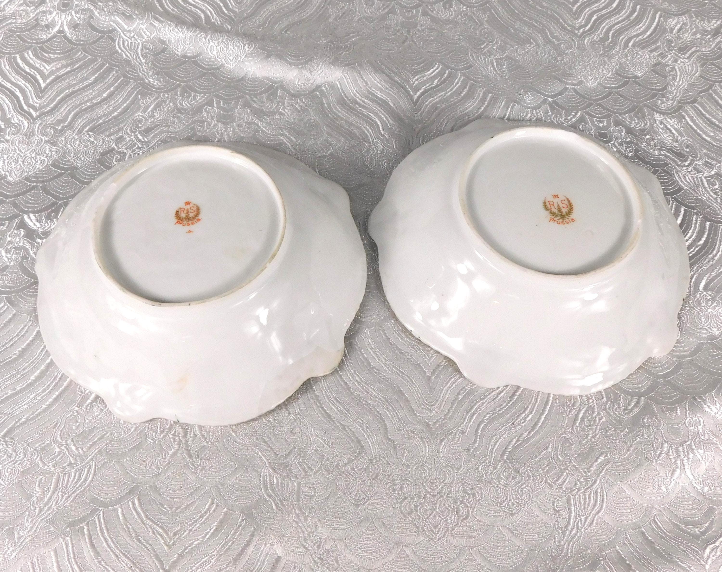 Pair of Two Reinhold Schlegelmilch RS Prussia Fruit Bowls # 27573