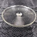 Vintage Pressed Glass Cake Stand with Lyre Detail # 27576