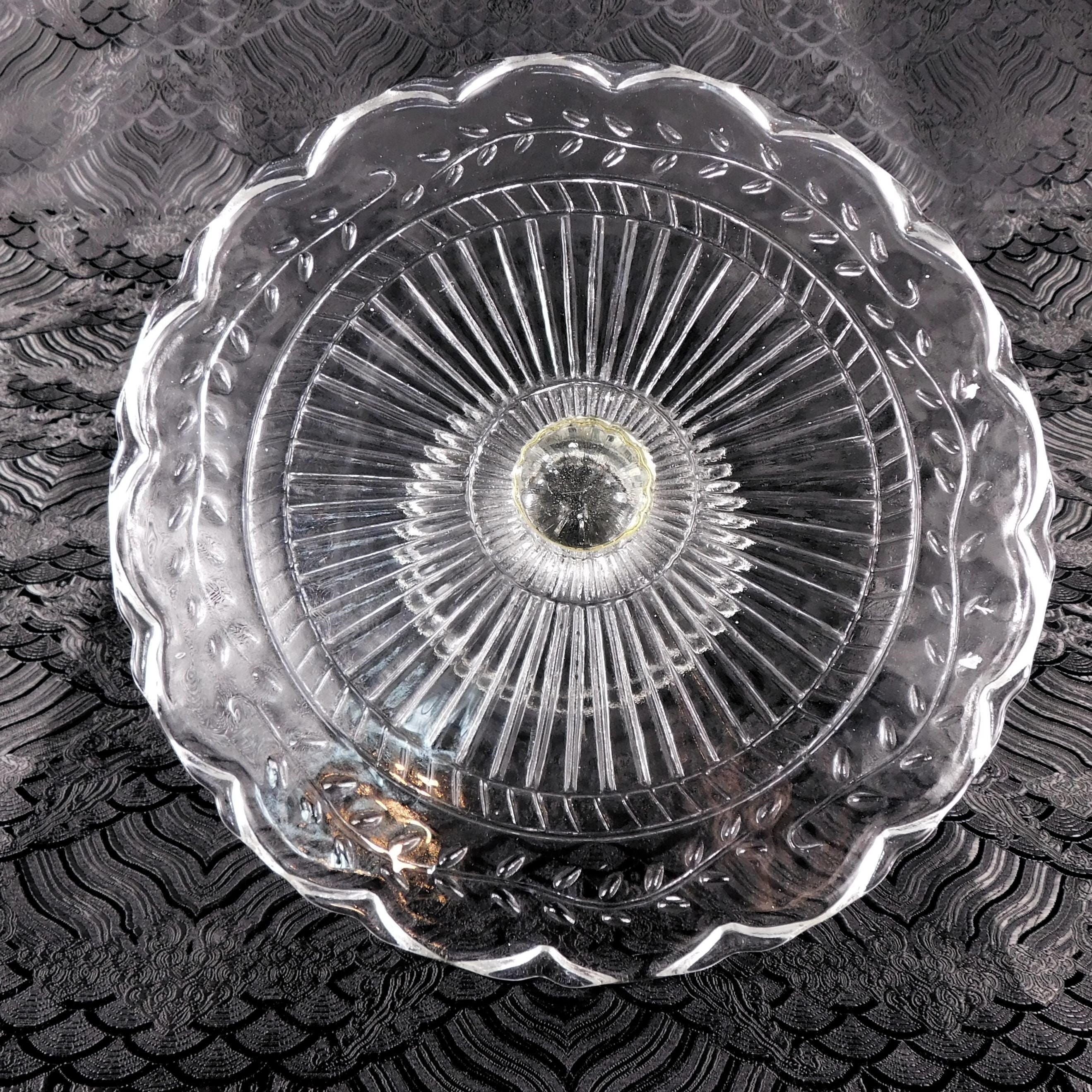 Clear Glass Footed Cake Plate # 27592