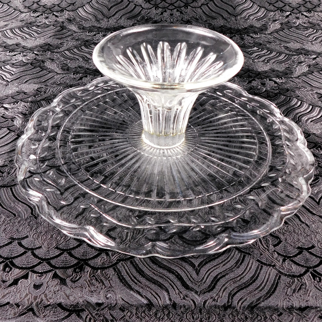 Clear Glass Footed Cake Plate # 27592