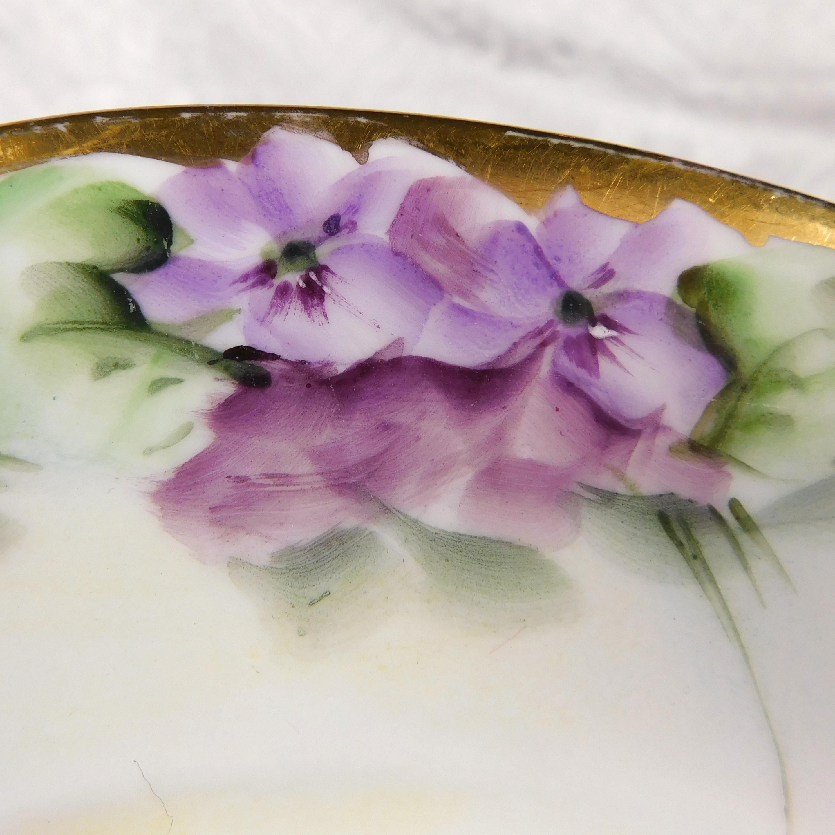 Pair of Two Hand Painted and Signed Hutschenreuther Dinner Plates # 27607