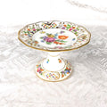 Schumann Small Footed Plate or Compote in Empress Dresden Flowers # 27605