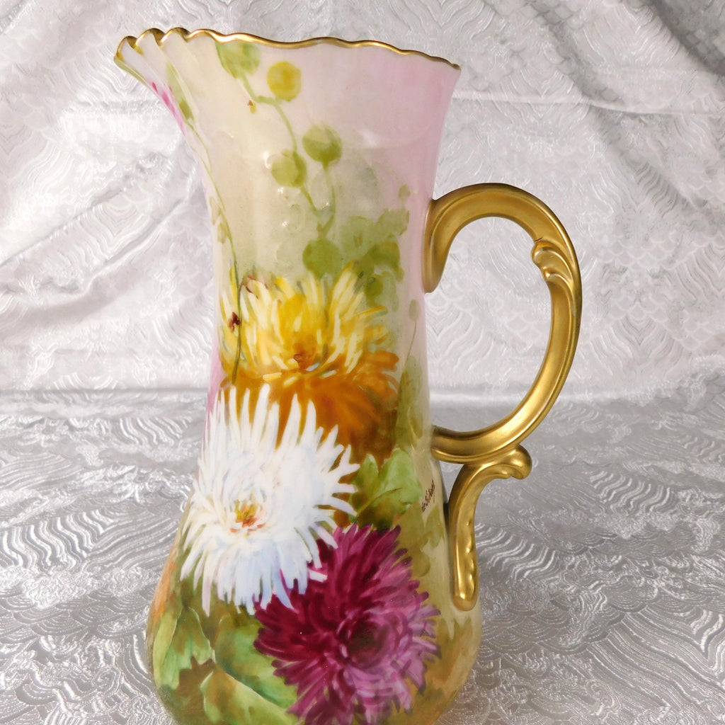Jean Pouyat Limoges Hand Painted and Signed Chocolate Pot # 27594