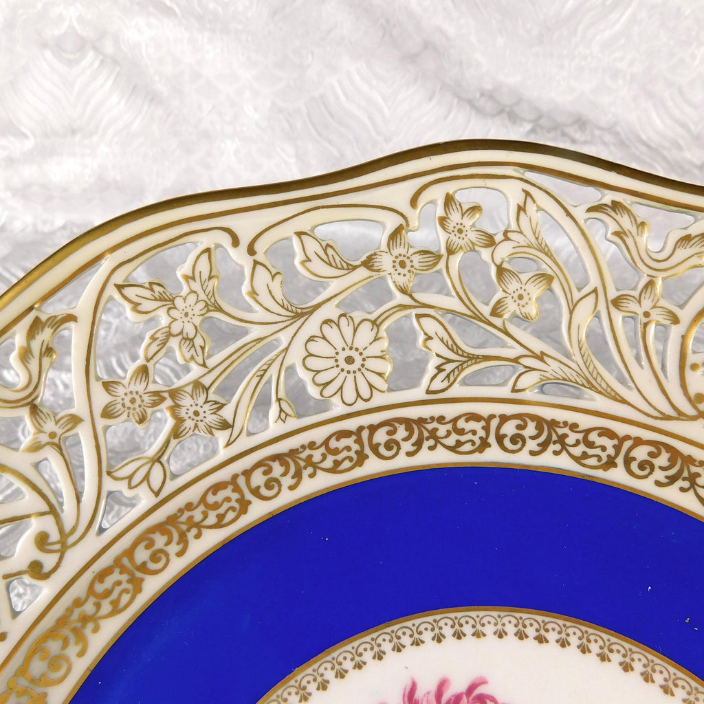 Schumann Floral Plate with Reticulated Rim # 27643