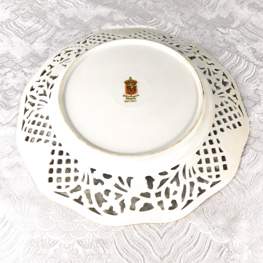 Schumann Floral Plate with Reticulated Rim # 27643