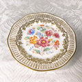 Set of Two Winterling Multicolor Floral Plates with Pierced Rims # 27646