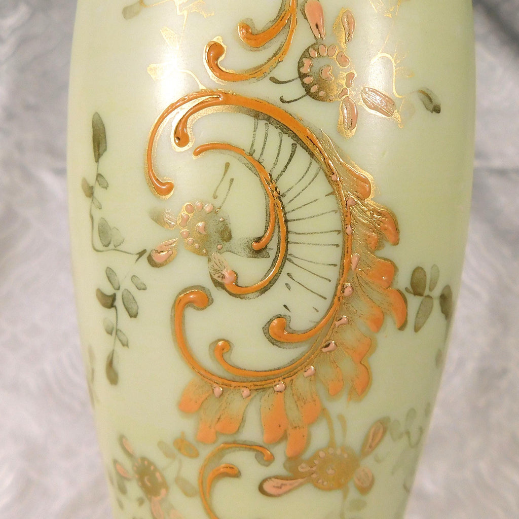 Pink and Cream Vase with Angel Design and Gold Trim   # 27649