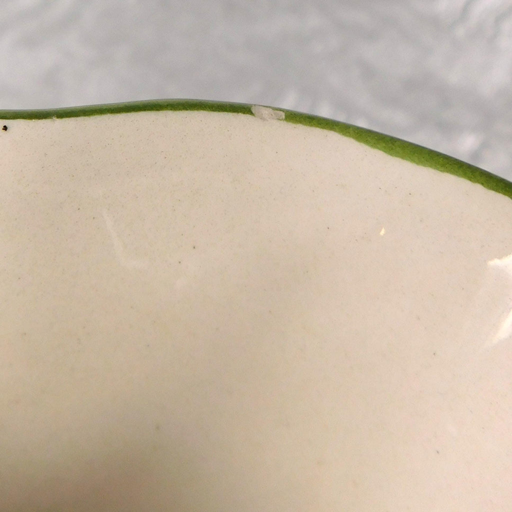 Small White and Green  Floral Vase from italy # 27657