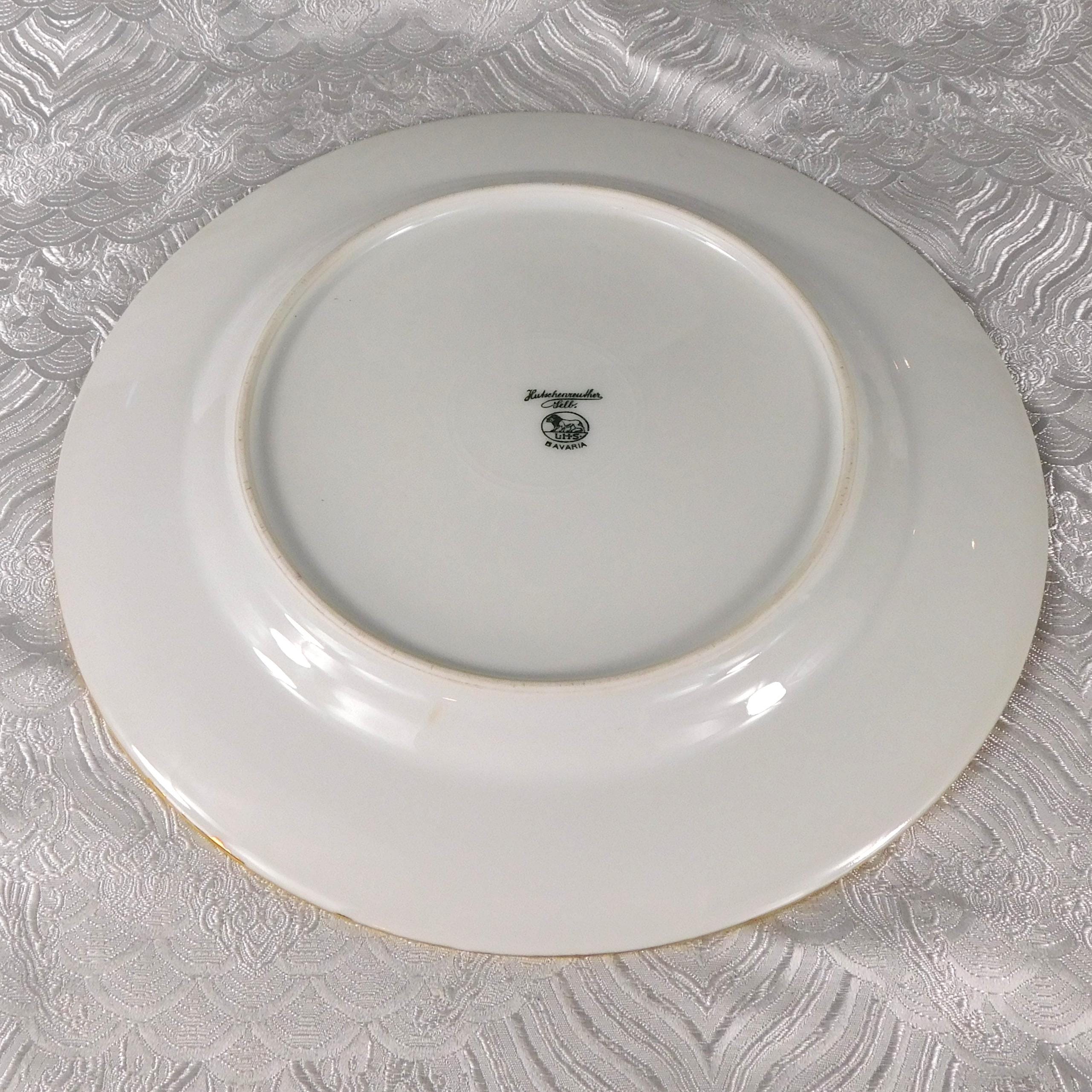 Hutschenreuther Signed and Hand Painted Set of Two Dinner Plates # 27608
