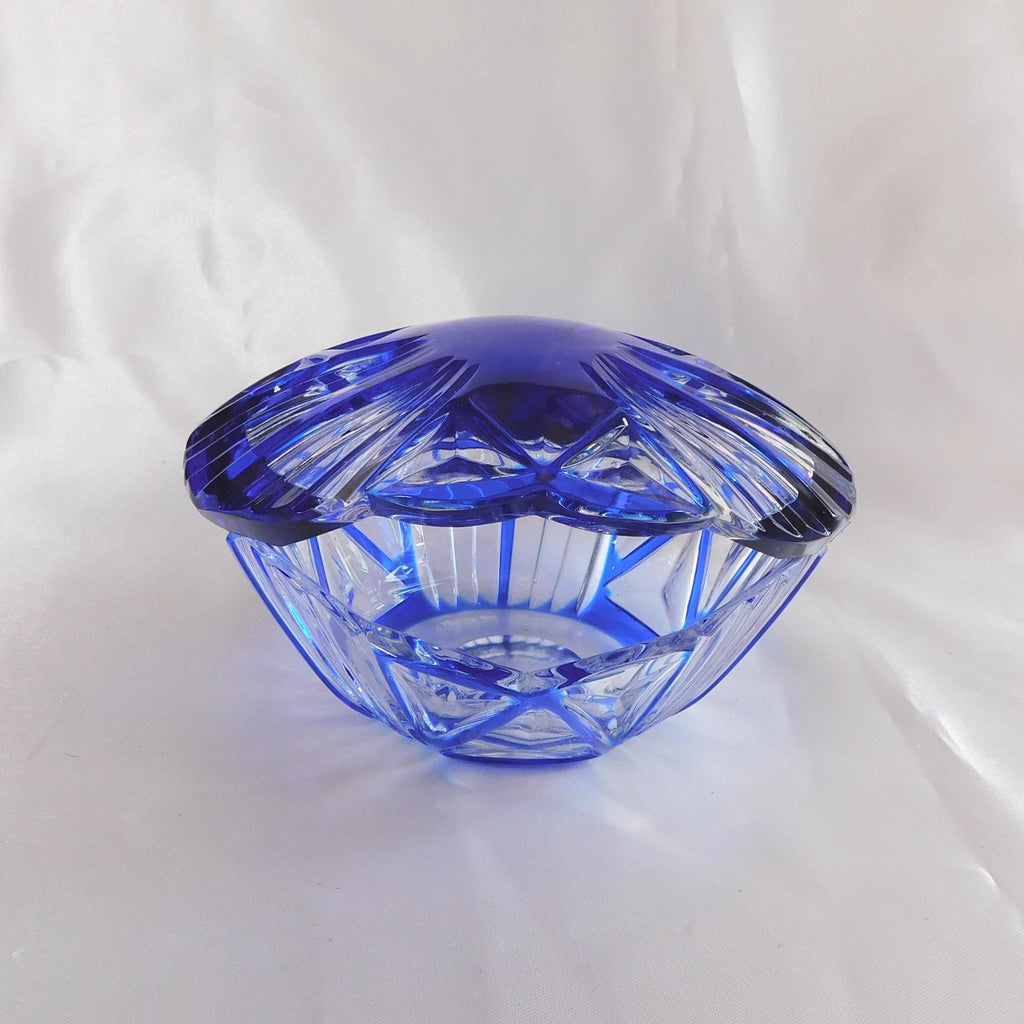 Irena Blue Cut to Clear Serving Dish # 22268