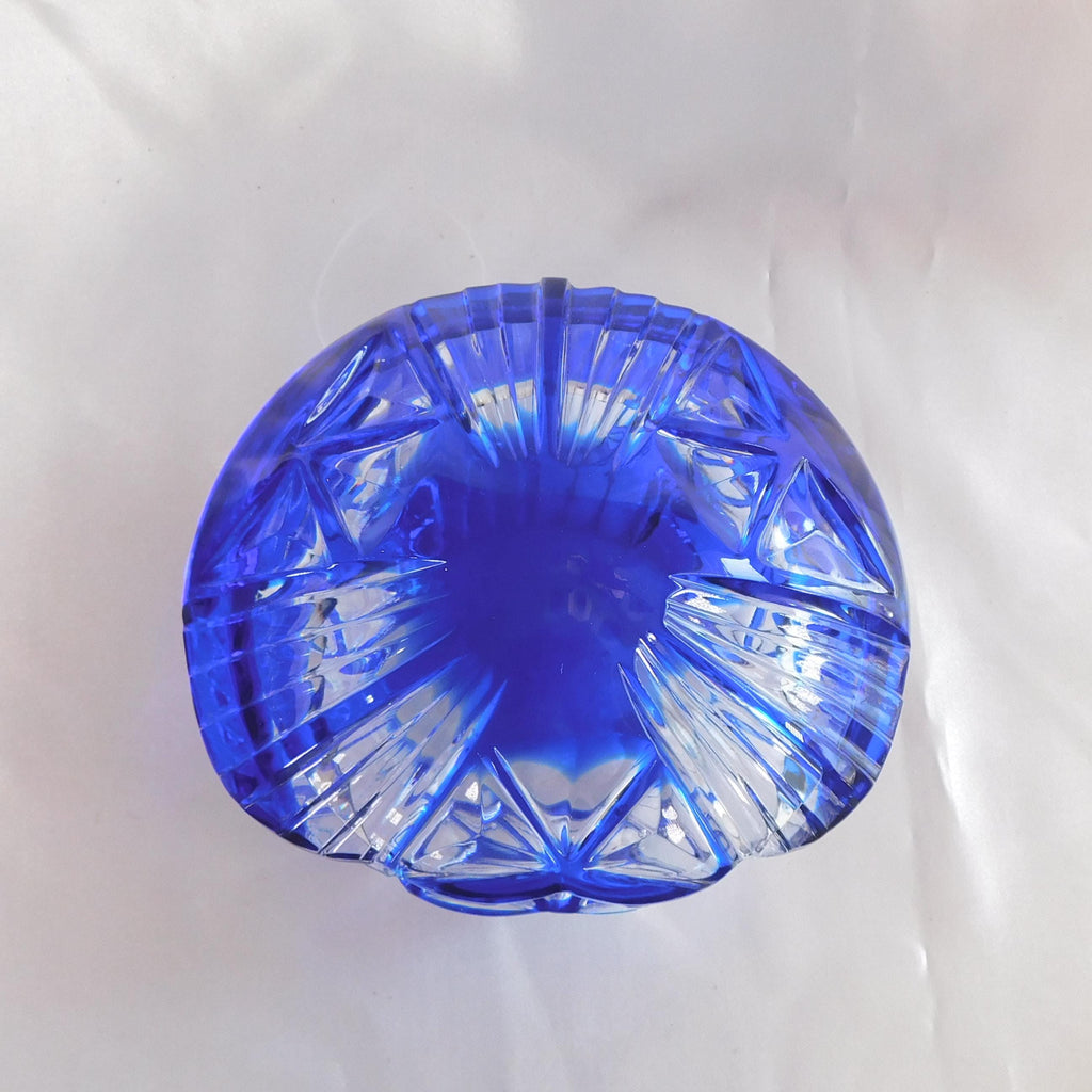 Irena Blue Cut to Clear Serving Dish # 22268