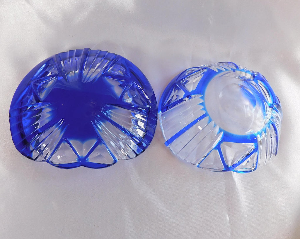 Irena Blue Cut to Clear Serving Dish # 22268