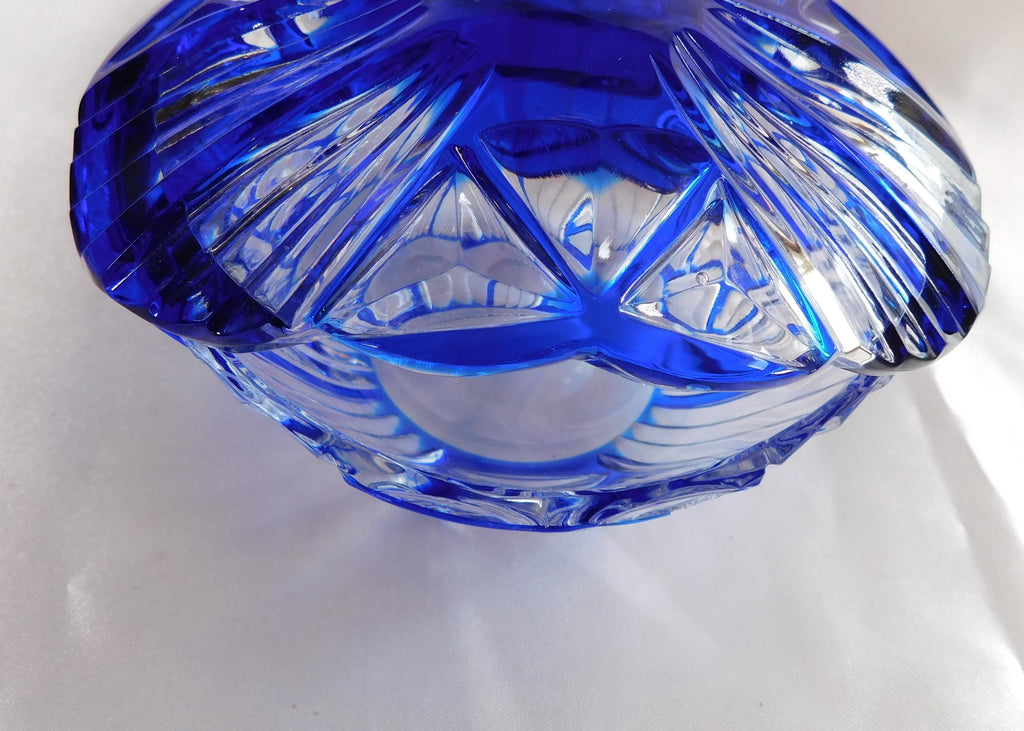 Irena Blue Cut to Clear Serving Dish # 22268