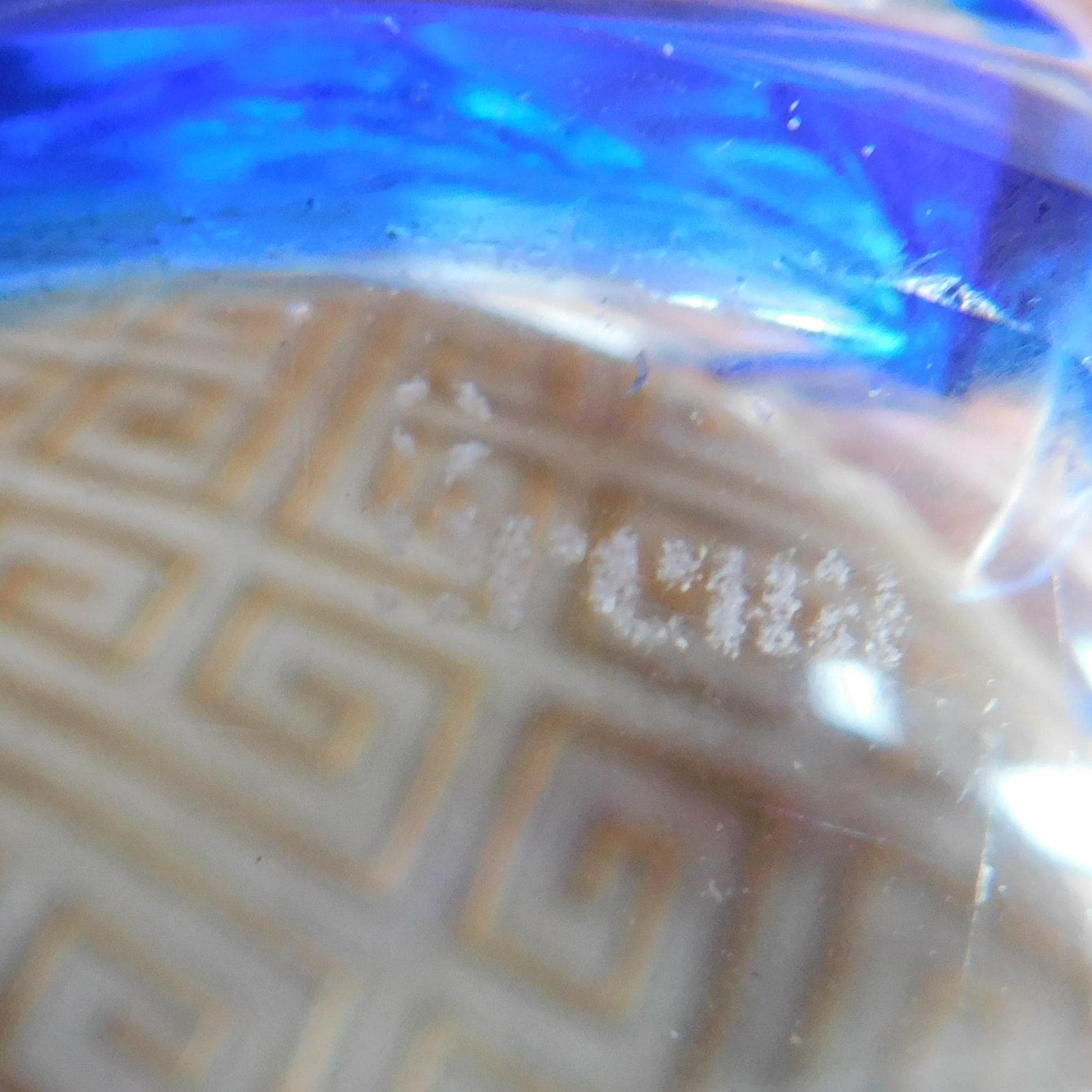 Irena Blue Cut to Clear Serving Dish # 22268