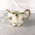 Reinhold Schlegelmilch Pink and Olive Green Floral Creamer # 27679