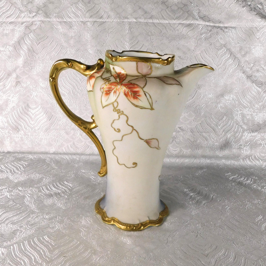 Very Colorful Chocolate Pot with Beaded Gold-No Lid # 27669