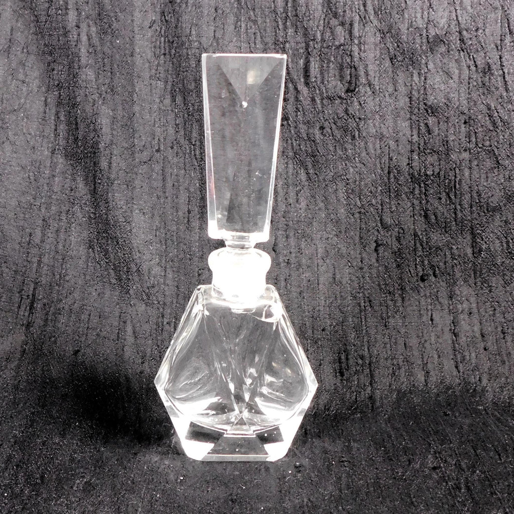 Cut Glass Perfume Bottle with Damaged Stopper # 26372