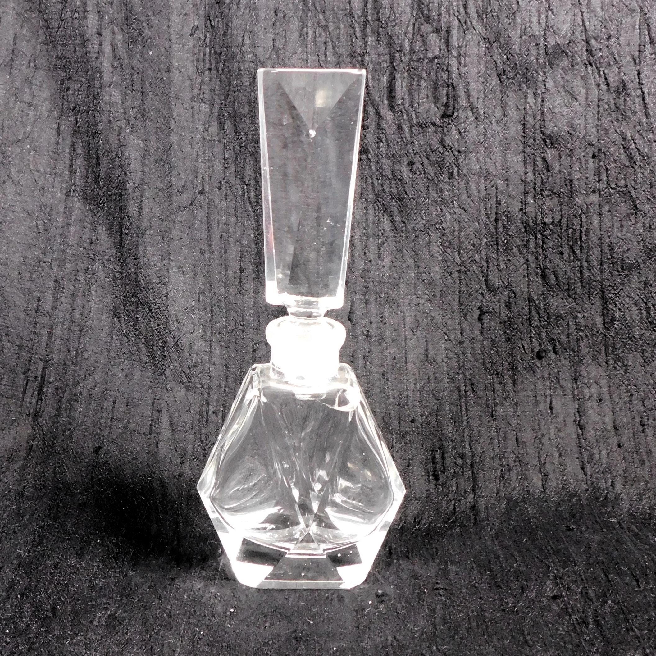 Cut Glass Perfume Bottle with Damaged Stopper # 26372