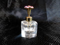 Clear Crystal Perfume Atomizer with  Pink Stone Pump # 24103