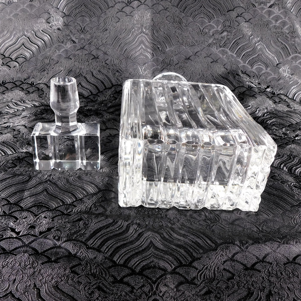 Royal Gallery Ridged Cut Crystal Rectangular Decanter # 27687